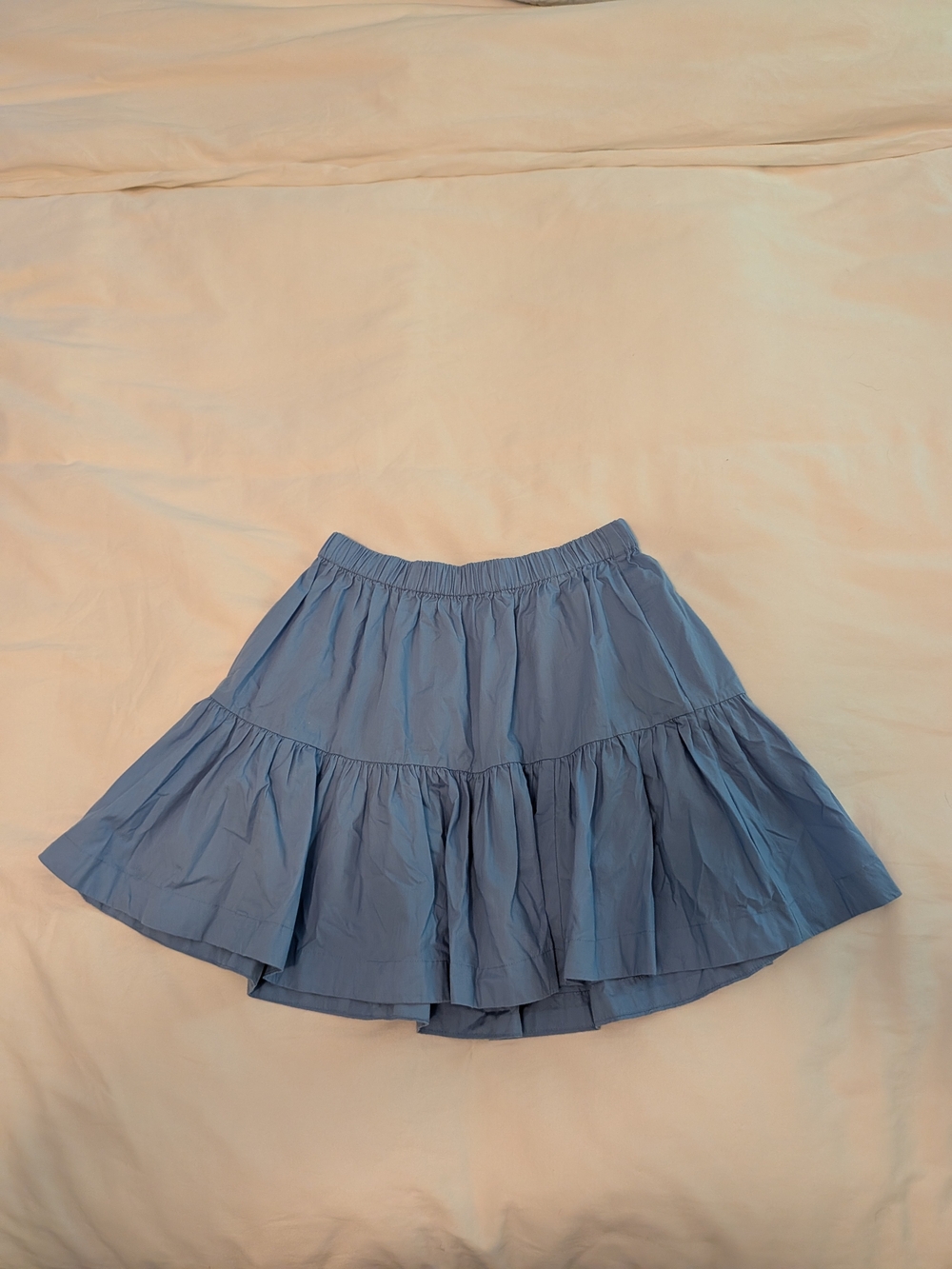 Abercrombie & Fitch Dusty Blue Tiered Skater Skirt